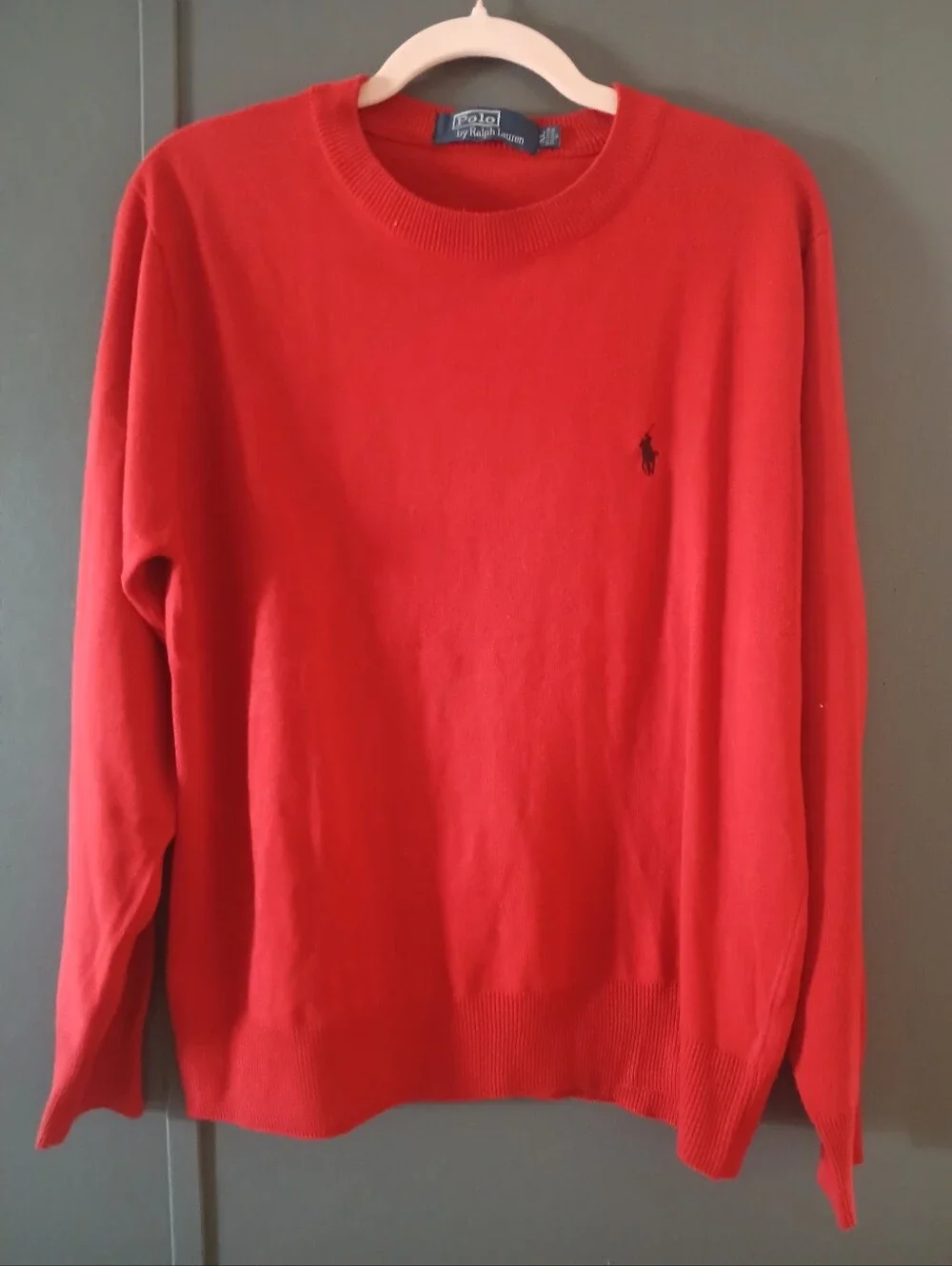 Polo Ralph Lauren crewneck sweater featuring a black embroidered pony logo XL